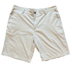 Adidas Golf Chino Shorts Khaki Beige Climalite Lightweight Men's Size 40 Pockets